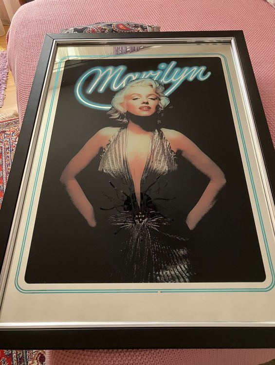 Empireposter Marilyn Monroe Spiegel – Bedruckt, Mit Schwarzem Kunststoffrahmen, Ca. 20x30 Cm