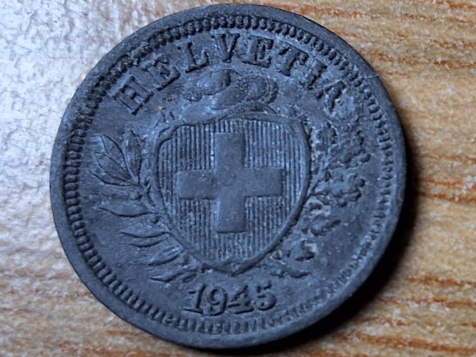 Toutes les monnaies: 1 Rappen 1945 - Selten! – D'occasion à Münchenstein par purbach1