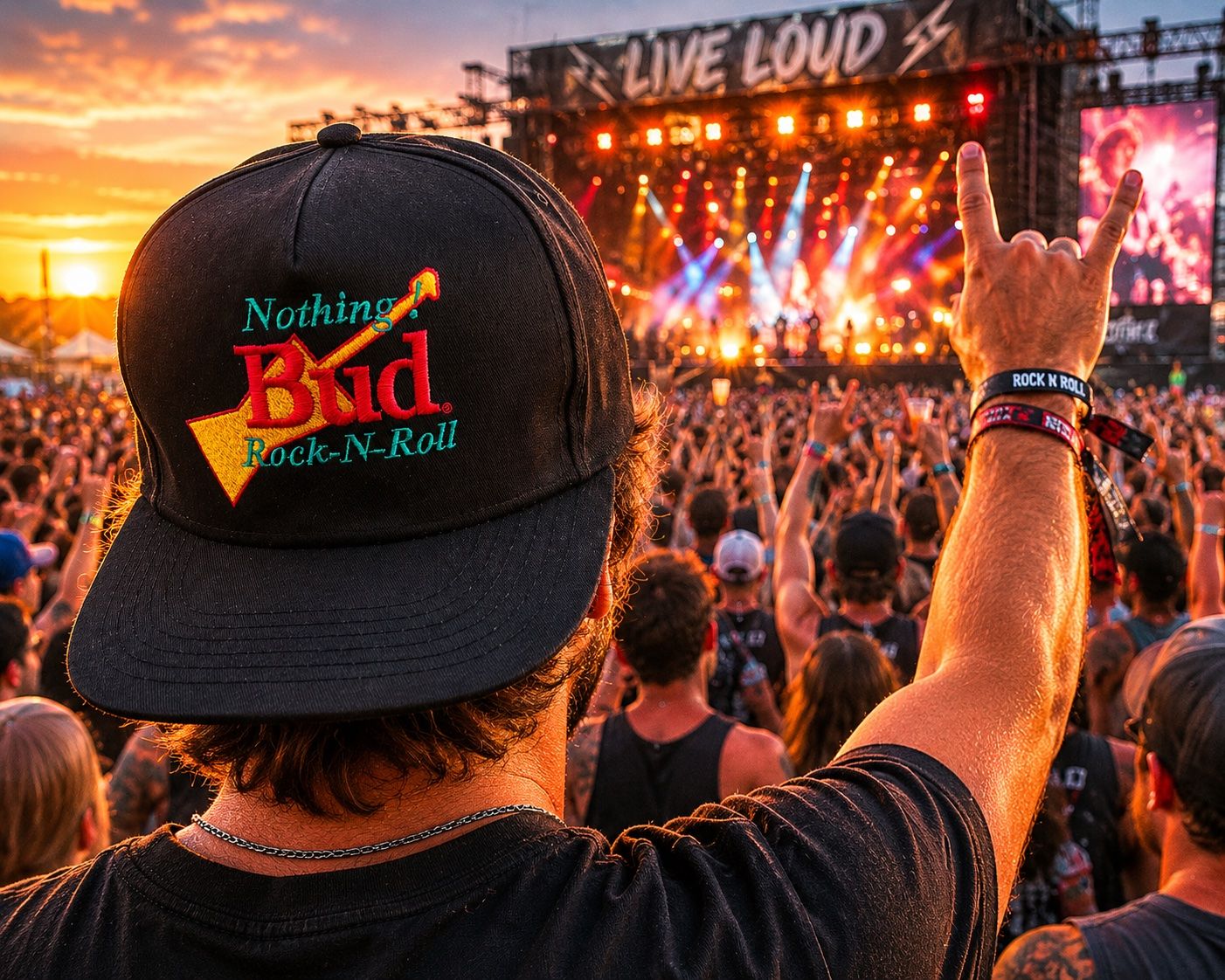 Copricapi, berretti & cappellini: Baseball Cap "NOTHING BUT (BUD) ROCKN ROLL" – Nuovo (secondo la descrizione) da kallnach venduto da Frankincense 1