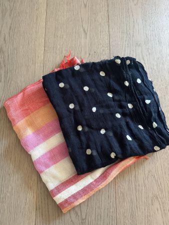 Set aus 2 Schals Paschmina, Massimo Dutti, Leinen Baumwolle