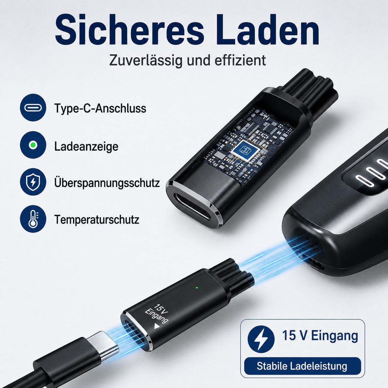 Philips Rasoi & Lamette da barba: Type C USB Philips Rasierer Adapter OneBlade Norelco 15V – Nuovo (secondo la descrizione) da Chiasso venduto da online.shop 3