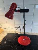 Tischlampe rot Metall verstellbar guter Zustand
