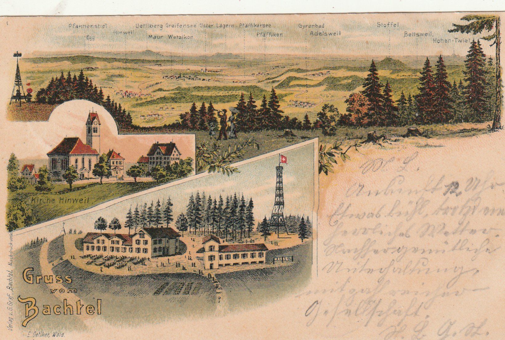 Cartoline postali: Hinwil Bachtel – Usato da Rorschacherberg venduto da fratovi2