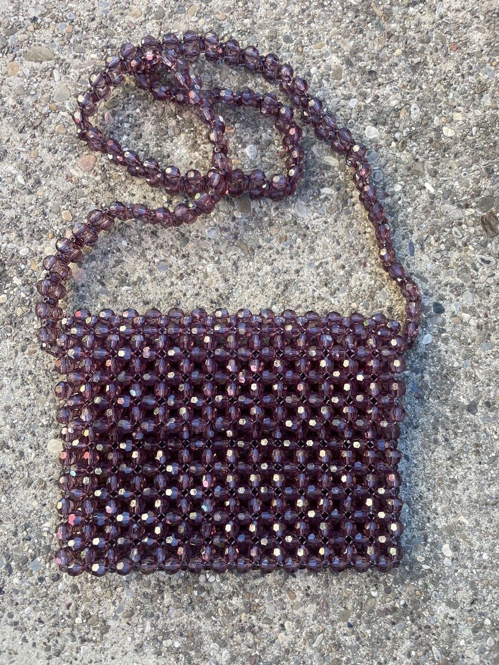 Sacs: Studio Seven Perlen Tasche Aubergine - Handmade – Neuf avec emballage d'origine à Zell ZH par arizona8 3