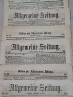 4 Ausgaben Allgemeine Zeitung 13.-16. Juli 1870 mit Beilage 