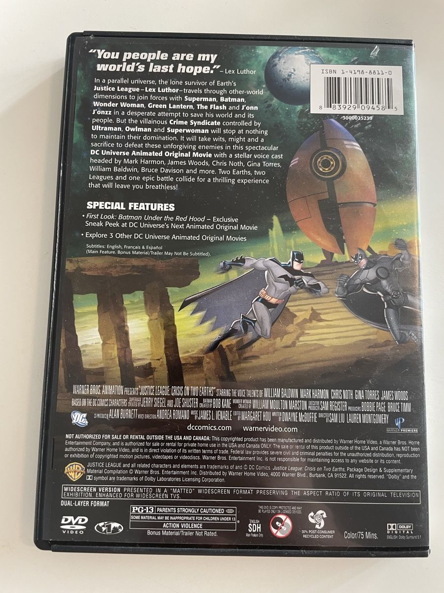 Tutti i DVDs: Justice League, Crisis on two earths, DVD – Usato da Zürich venduto da Bomboo 1