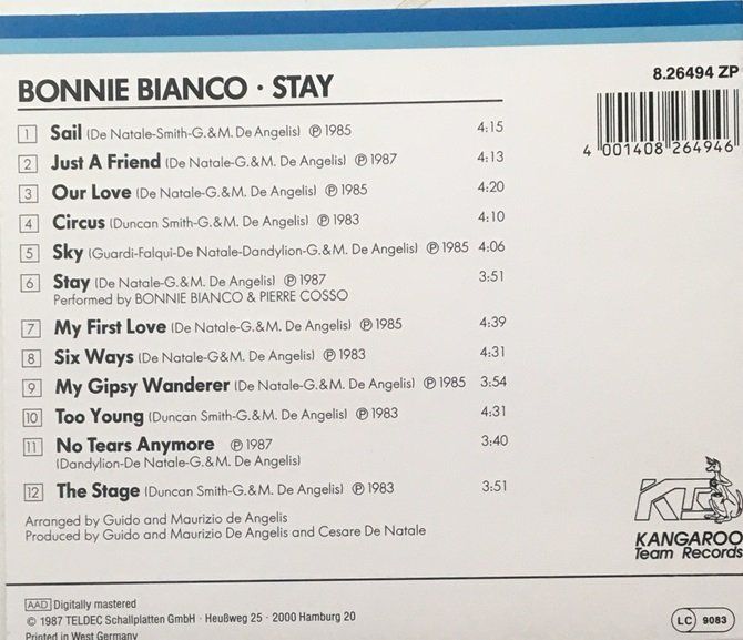 CD: Bonnie Bianco - Stay – Usato da Grüningen venduto da azulgris 1