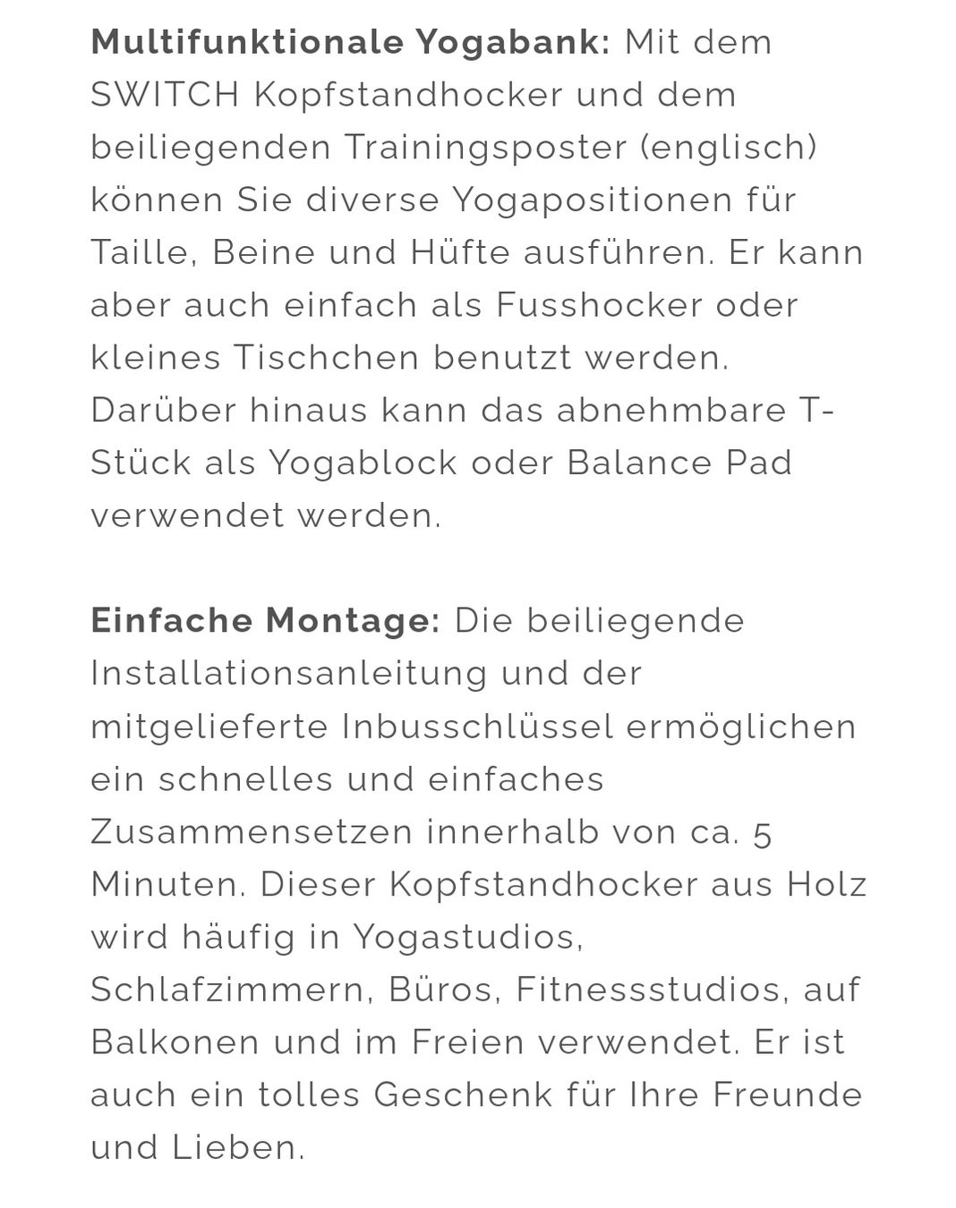 Sgabelli: Yoga Kopfstandhocker SWITCH - weiss – Nuovo (secondo la descrizione) da Goldach venduto da Cooky2011 5