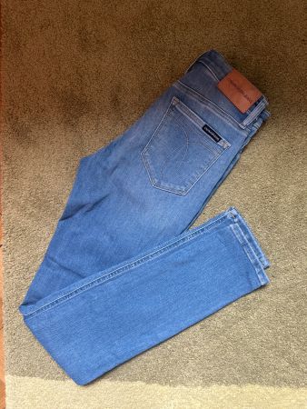 Calvin Klein Jeans Damen Hose Grösse W25 L32 hellblau