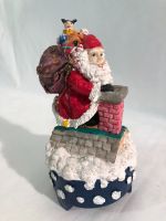 Figurine Père Noël en résine joli pour décoration 10x18cm
