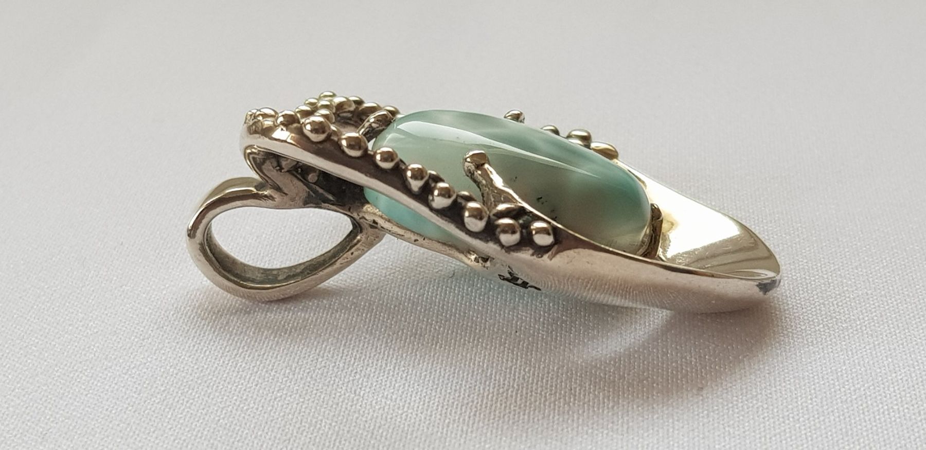 Ciondoli: Anhänger 950er Silber mit echtem Larimar-Stein massiv – Nuovo (secondo la descrizione) da Dällikon venduto da Toyfan 2