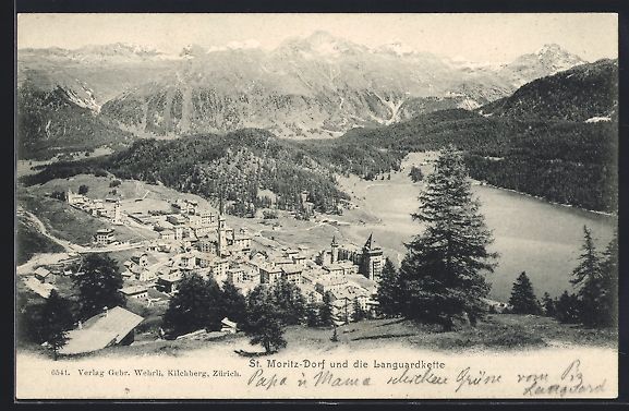 Cartes postales: St. Moritz-Dorf, Teilansicht und die Lan – D'occasion à Berlin par bartko-reher