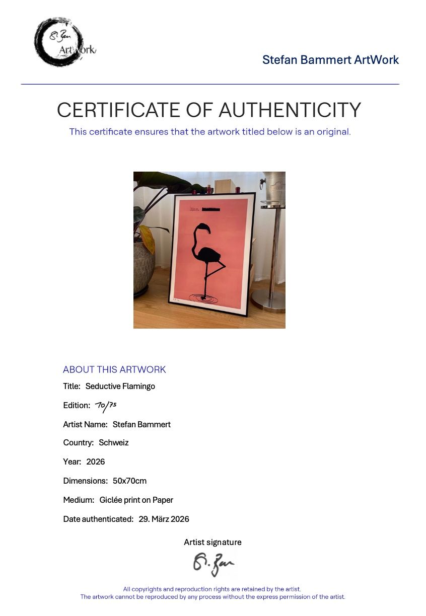 Foto & Immagini: Flamingo Moderne Kunst Bild Rosa Expressionismus Bammert – Nuovo (secondo la descrizione) da St. Niklausen LU venduto da Stefan_Bammert_Art 4