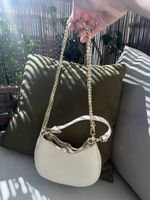 Handtasche/ Clutsch weiss beige