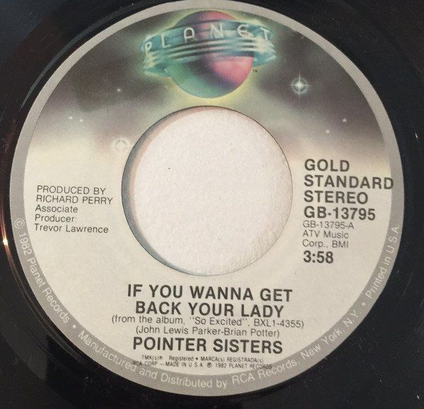 Vinyles: Pointer Sisters: If You Wanna Get Back Your Lady 7" – D'occasion à Steinhausen par Vilivinili
