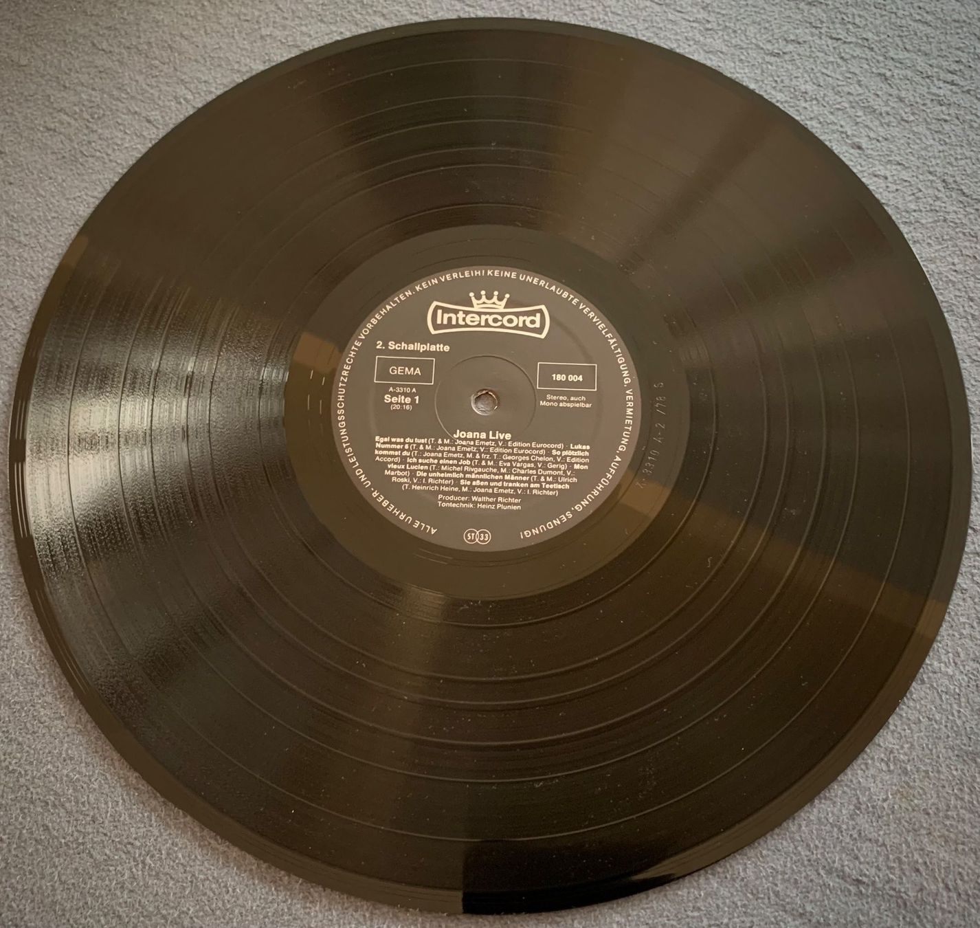 Schallplatten: Joana "live" – Gebraucht aus Spiez von martin-7973 5