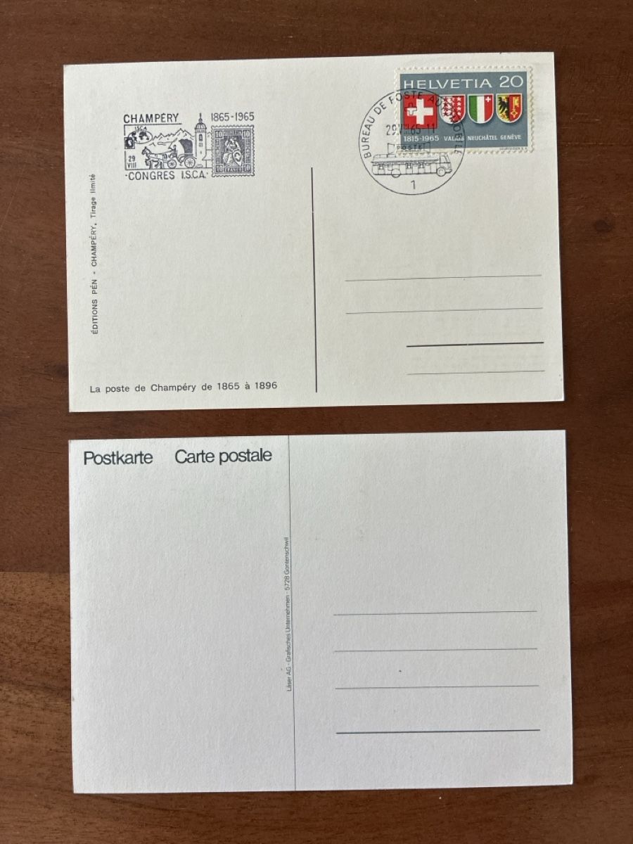 Ansichtskarten: 10 Ansichtskarten von der Schweizerischen Gebirgspost  – Gebraucht aus Oftringen von Cla.vD.74 3