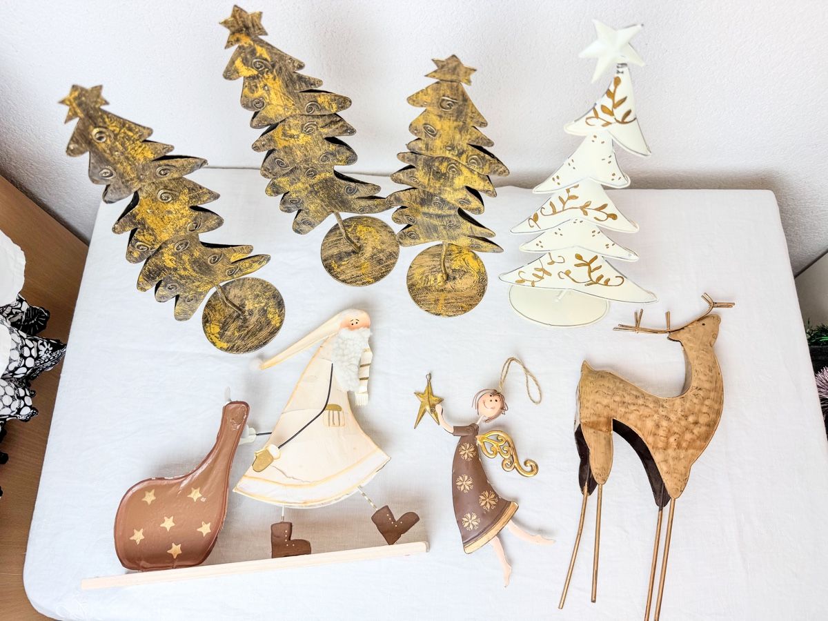 Alle Dekorationen: Metall-Weihnachtsdeko: Tannenbaum, Elch & Engel – Gebraucht aus Galmiz von Wichtel25 5