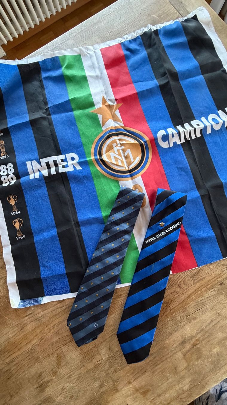 Bandiere: FC Inter Mailand Fahne mit 2 Krawatten – Usato da Lugano venduto da bad_2t9b 1
