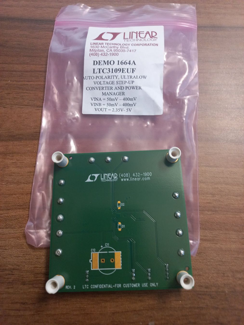 Componenti elettronici: Neuwertiges Evalboard Analog LTC3109 DC1664A – Nuovo (secondo la descrizione) da Wiesendangen venduto da 27viper27