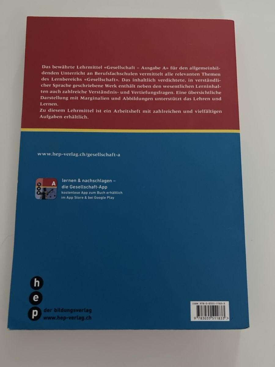 Libri: Gesellschaft Lehrmittel Ausgabe A, 9. Auflage – Usato da Eiken venduto da Lera.24 1