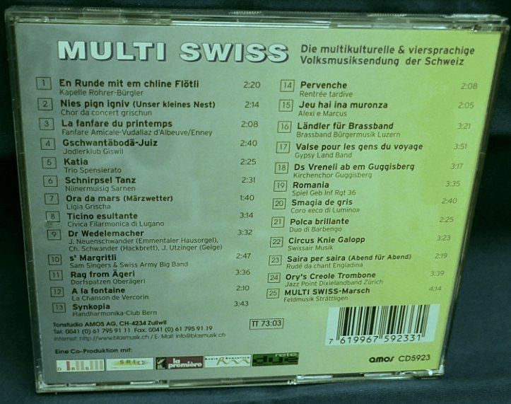 CD: CD  -   M U L T I    S W I S S – Nuovo e nell'imballaggio originale da Allmendingen b. BE venduto da MMC-MuMeCo 1
