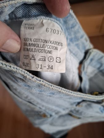 Lee Texas Jeans, Grösse 31-34, hellblau, Original späte 80er