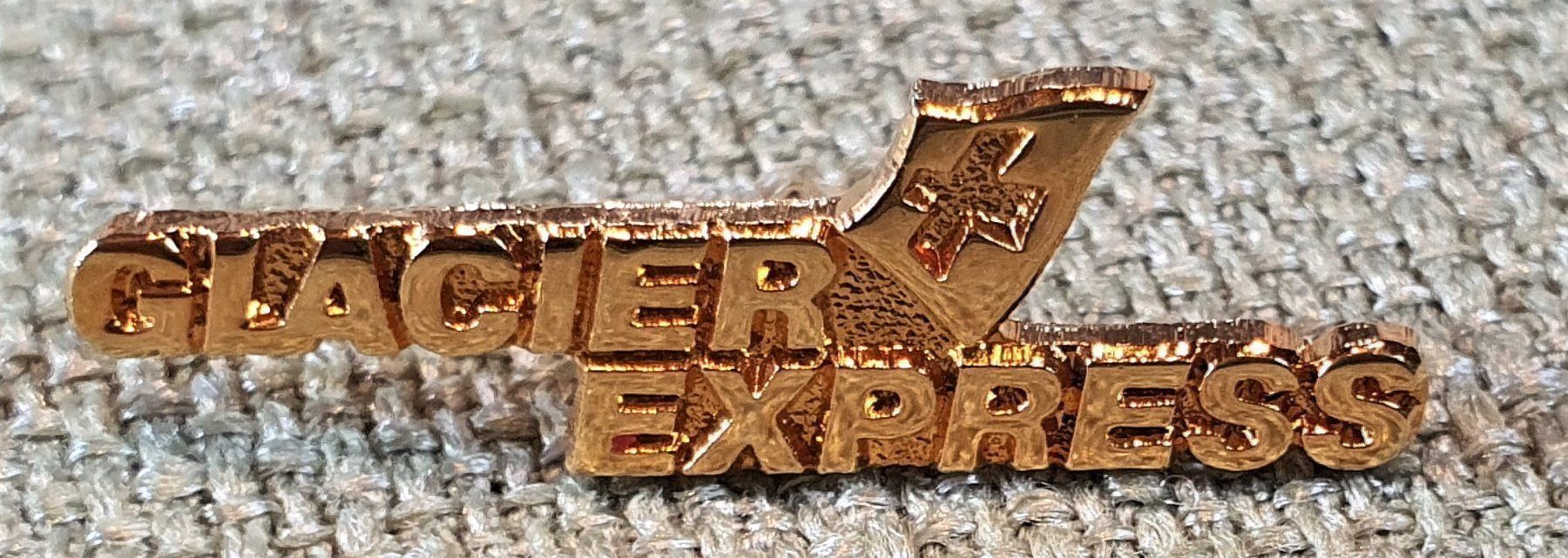 Placchette & Badge: B044 - Glacier Express Goldiger Pin – Usato da Reinach BL venduto da Boston-Verkauf