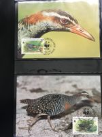 WWF Kokosinseln 1992 Bindenralle Vögel Satz Maximumkarten