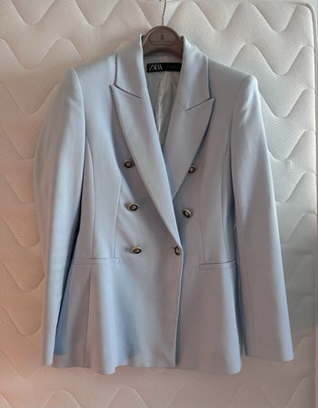 Blazer Zara hellblau Doppelreiher Grösse XS Zustand gut