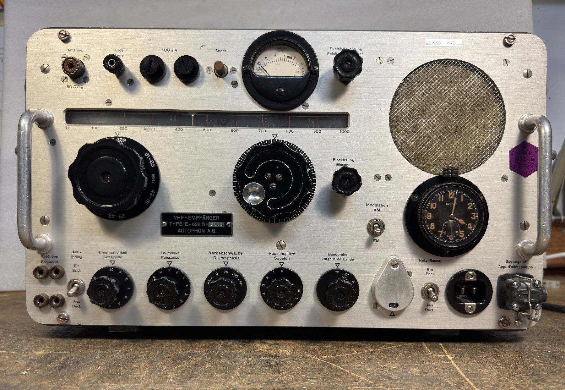 Technique de radiocom: VHF Empfänger Autophon E-628 – Défectueux à Ins par funkflieger 3