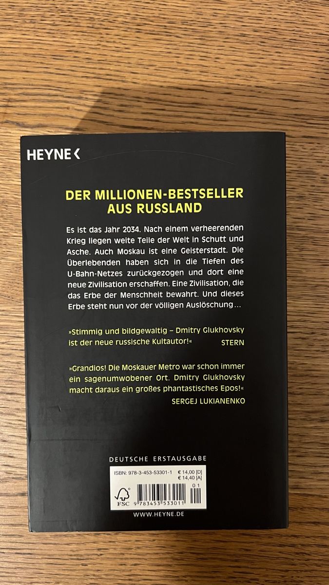 Libri: Dmitry Glukhovsky - Metro 2033 & Metro 2034 – Nuovo (secondo la descrizione) da Küsnacht ZH venduto da max_r2ns 3