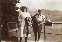 Touristen, Thunersee, Dampfschiff,1910, Privatfoto