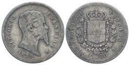 Italien, 50 Centesimi 1859 B (Bologna)