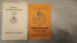 2 Büchlein vom bündn.Kantonalschiessen in Chur 1932