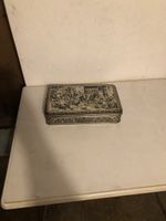 Antike Schatulle mit Teniers-Motiv, G.B.C. Belgien, Metall