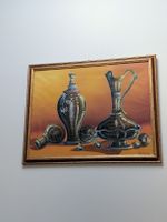 Gemälde Stillleben mit Vasen und Karaffen signiert
