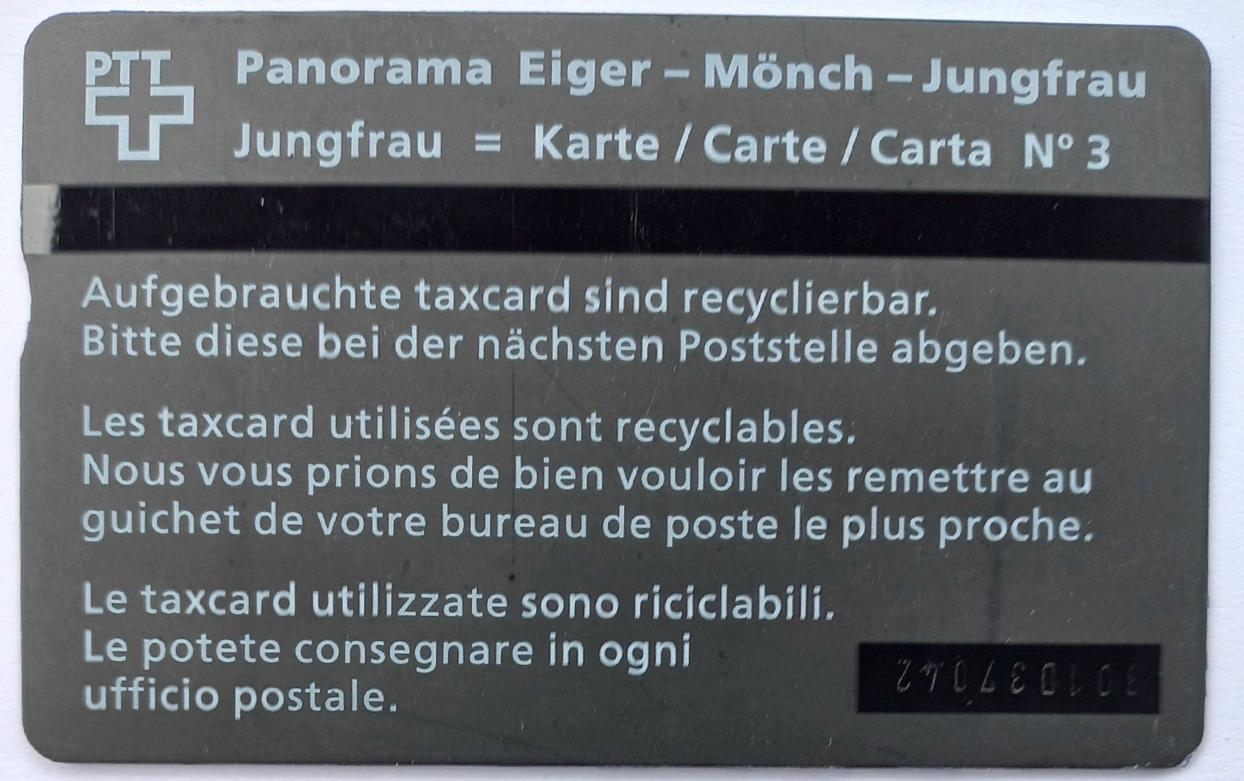 Swisscom Schede telefoniche: Taxcard - Jungfrau - CH – Usato da Niederuzwil venduto da lubimaja 1