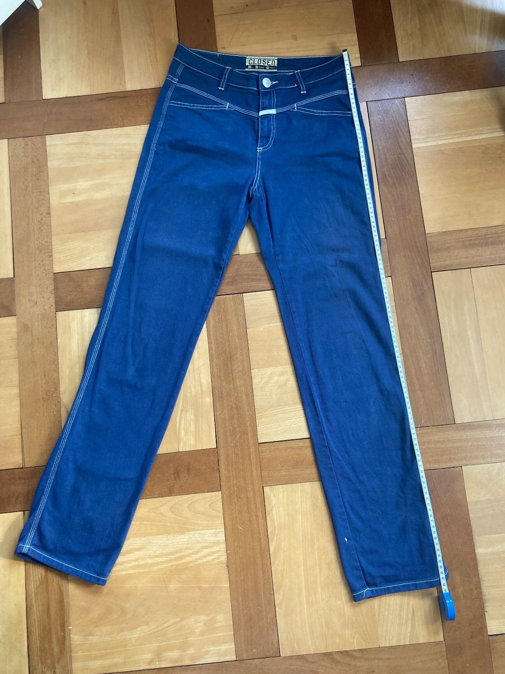 Closed Pantaloni: Closed Damen Stoffhose, Blau – Usato da Basel venduto da eva_9dtf