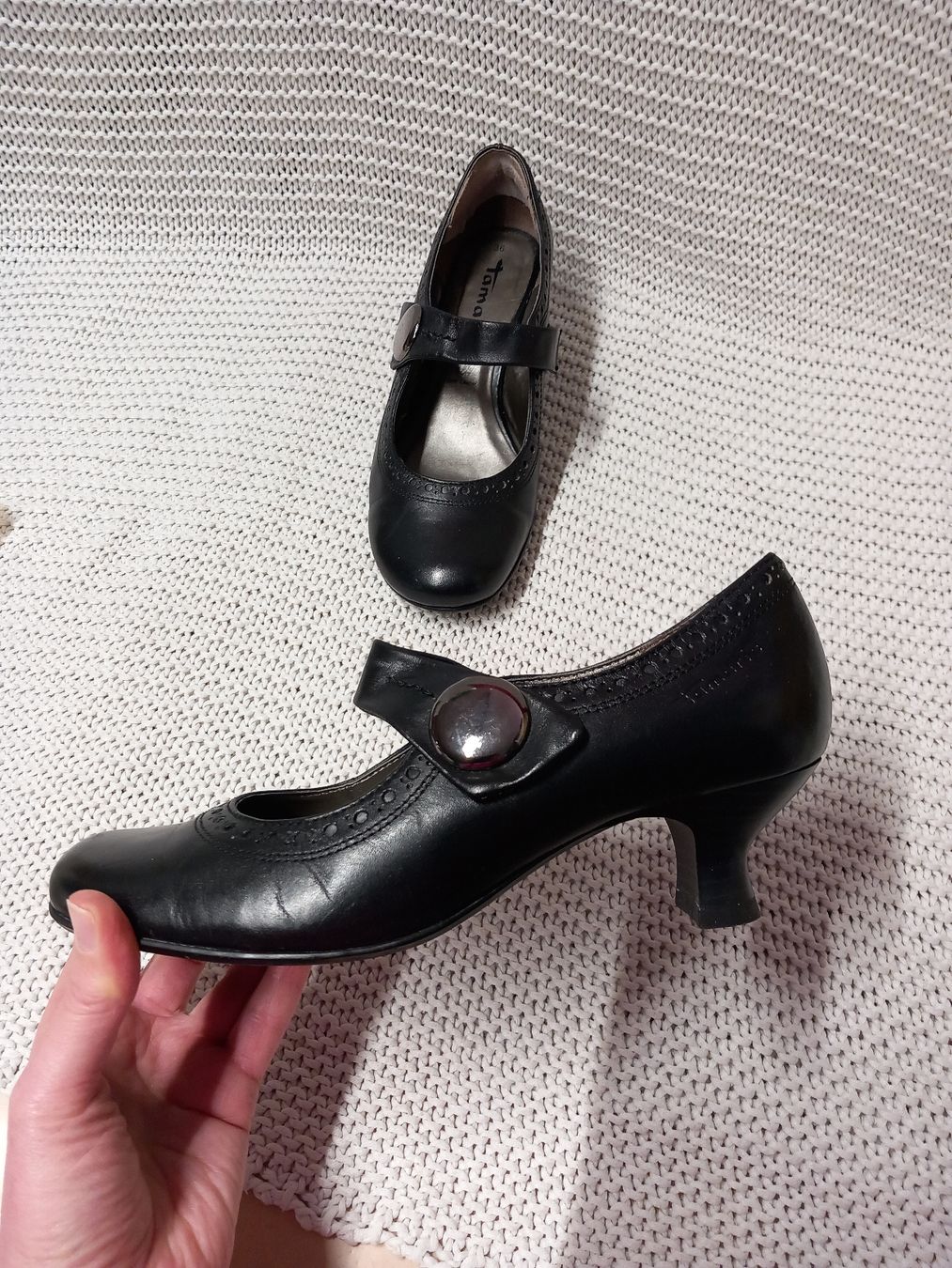Tamaris Damenschuhe: Tamaris Leder Pumps Gr. 36 schwarz – Gebraucht aus Gwatt (Thun) von umwelt-brocki 2