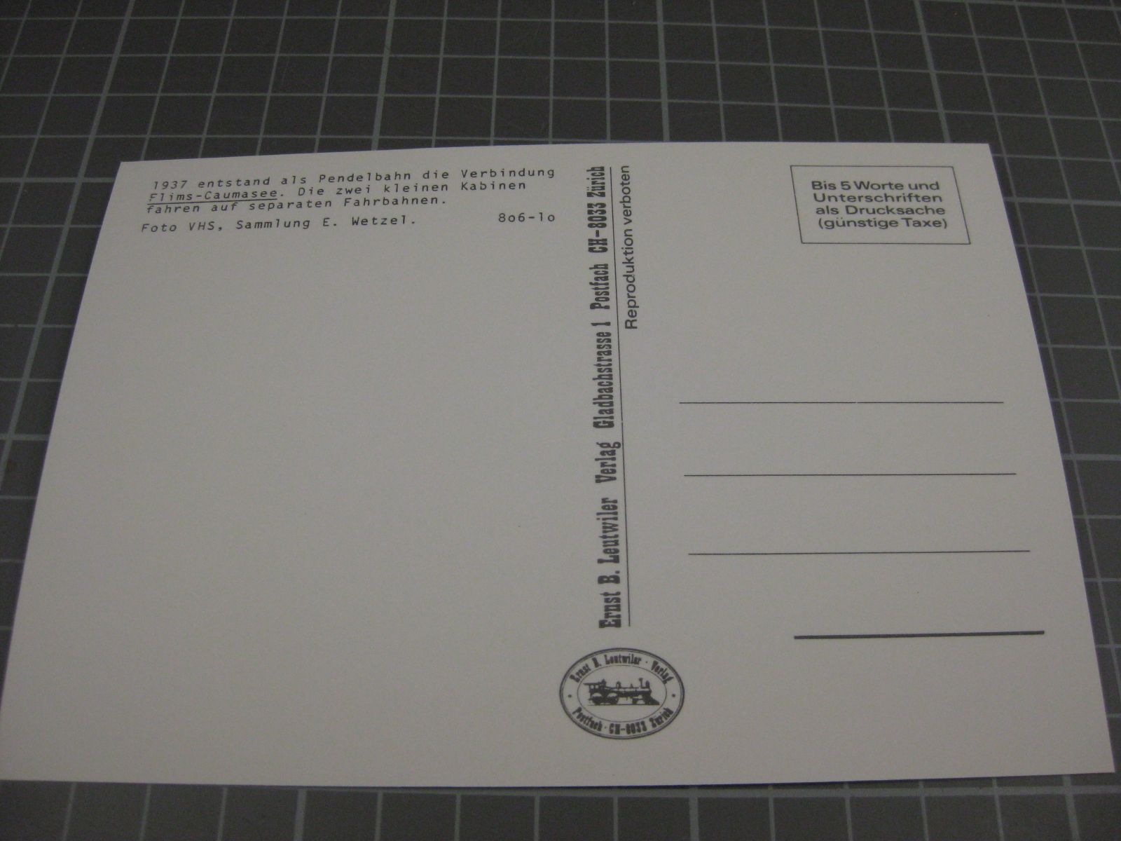 Cartoline postali: AK Flims Caumasee Bahn – Nuovo (secondo la descrizione) da Malters venduto da Marosko 1