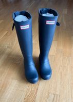 Hunter Gummistiel 36 blau dunkelblau Hoch Regenstiefel