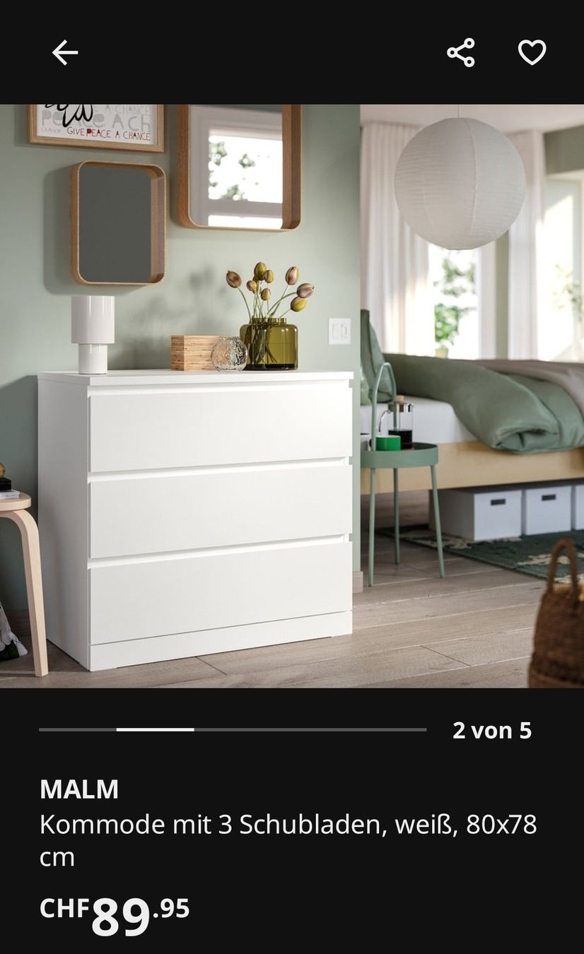 Cassettiere: 2x Ikea Malm Kommode – Usato da Affoltern am Albis venduto da avi_ 3
