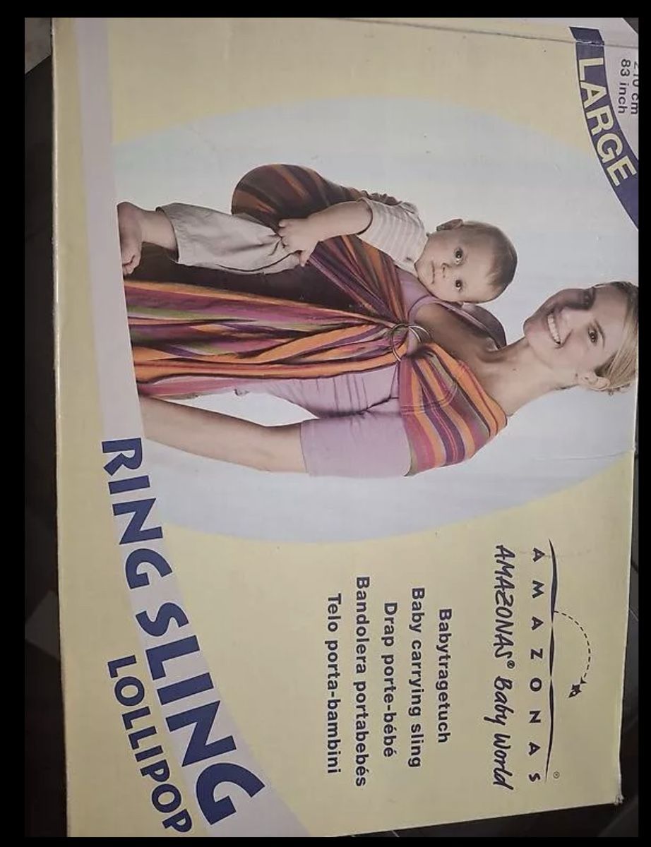 Amazonas Marsupi portabebè: Porte-bébé Amazonas Ring Sling Lollipop taille Large – Nuovo (secondo la descrizione) da St-Cergue venduto da ste_bjn2