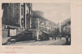 AK - Via in Bellinzona - (Collegiata) Inizio 1900
