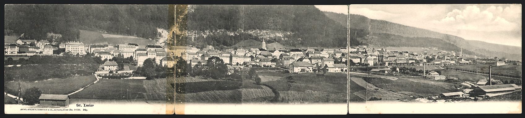 Cartoline postali: Klapp-AK St. Imier, Panoramaansicht des  – Usato da Berlin venduto da bartko-reher
