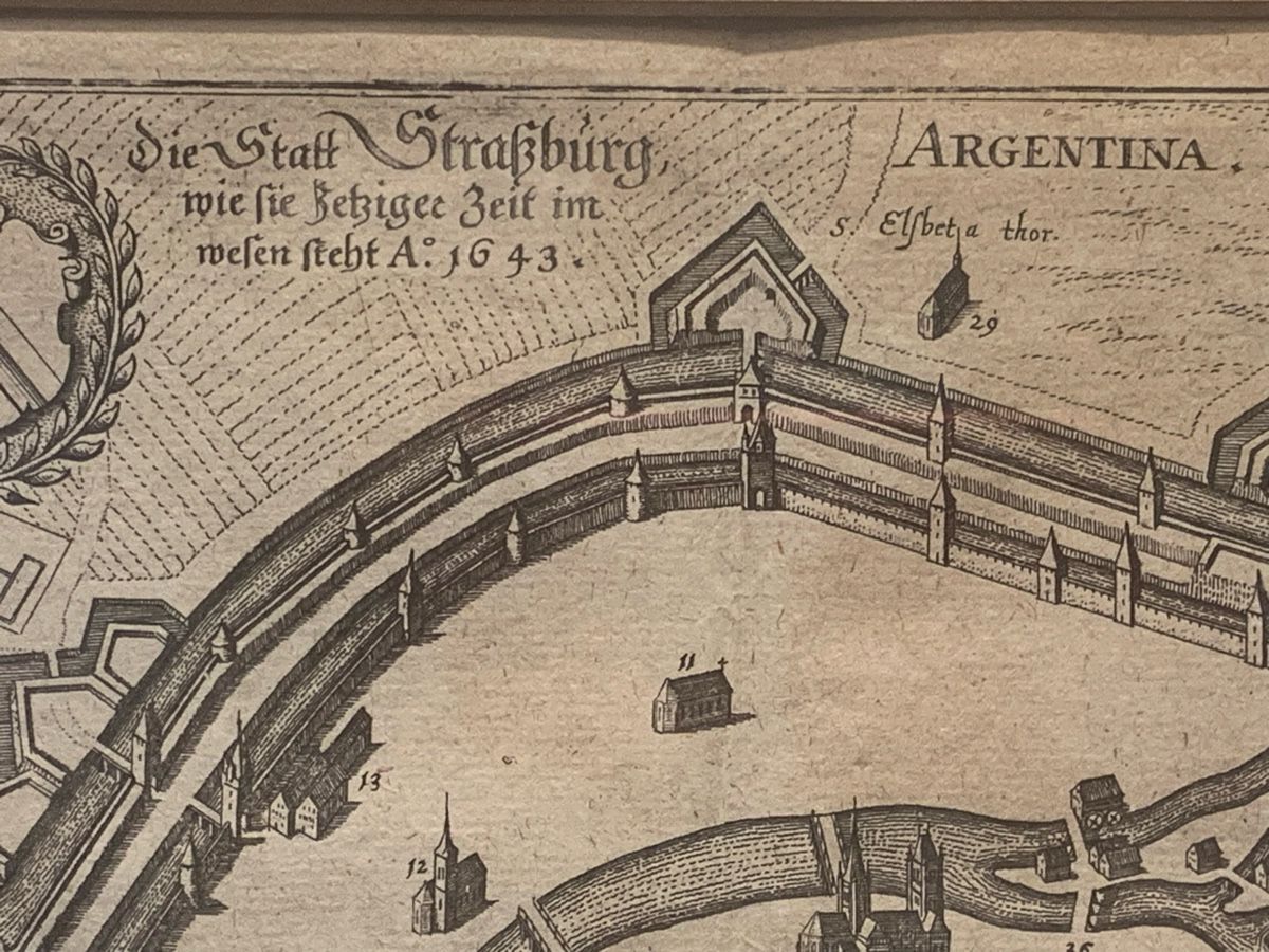 Stiche: Gravure de STRASBOURG 1643 – Gebraucht aus Veytaux von Latourelle 1