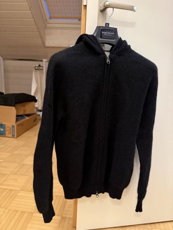 Herren Cashmere-Hoody mit Kapuze schwarz Grösse M ungetragen