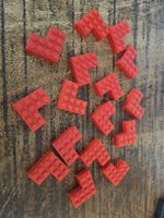 lego 702 lot de 16 pièces Red Brick 4 x 4 Corner