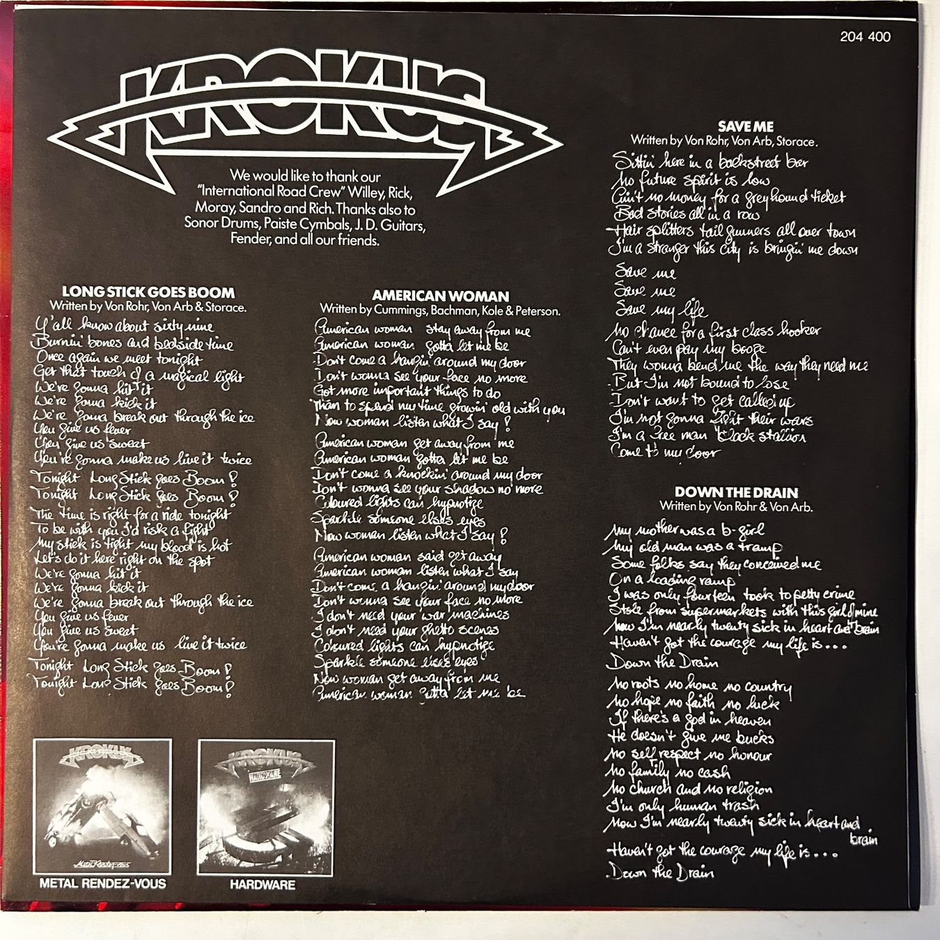 Dischi in vinile: Krokus - One Vice At A Time, Vinyl LP – Usato da Aesch BL venduto da BlueMusicRecords 2